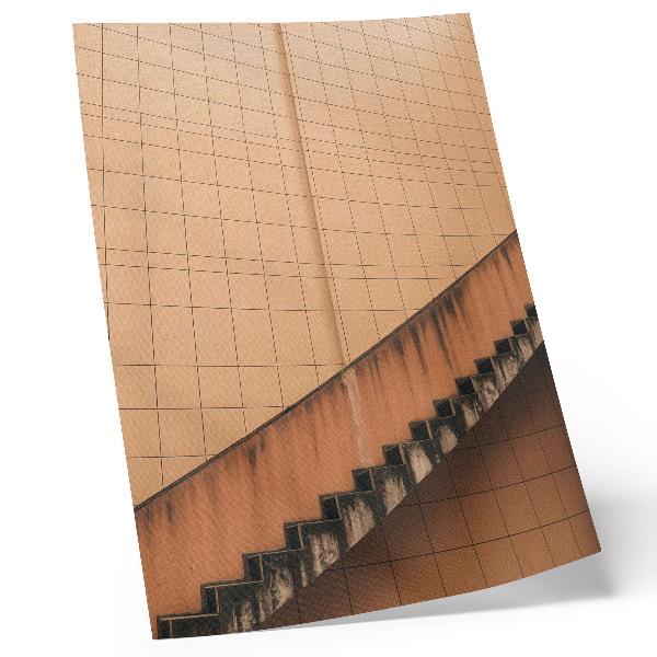 Kunstdruck leinwand Geometrische Linien in Beige- und Brauntönen voller Harmonie