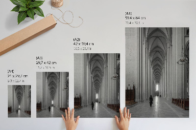 Poster Gotische Architektur mit majestätischen Säulen