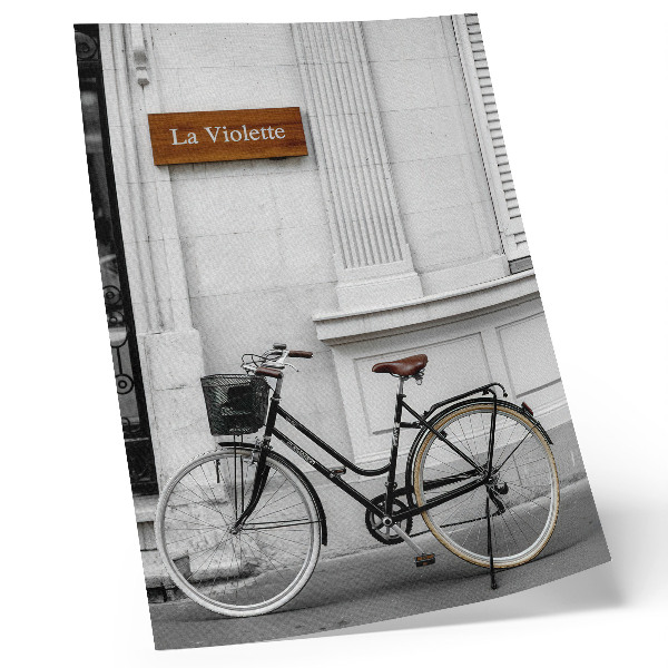 Kunstdruck leinwand Elegantes Fahrrad und klassische Architektur