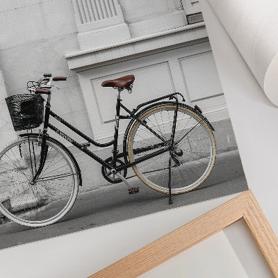 Kunstdruck leinwand Elegantes Fahrrad und klassische Architektur