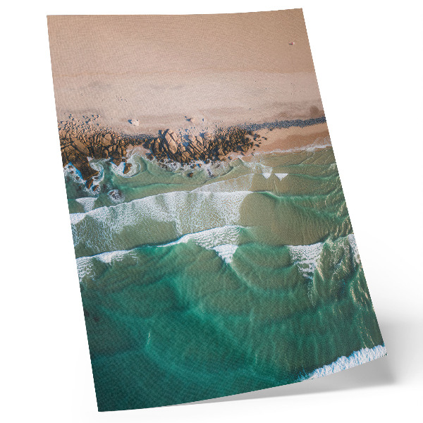 Wandposter Strandwellen, Sand, Aussicht