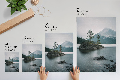 Kunstdruck leinwand Berge, See, Nebel, Frieden, Harmonie, Natur