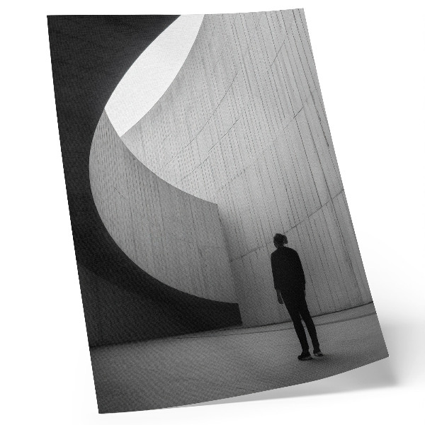 Wandposter Geschwungene Architektur, monochrome Farbtöne