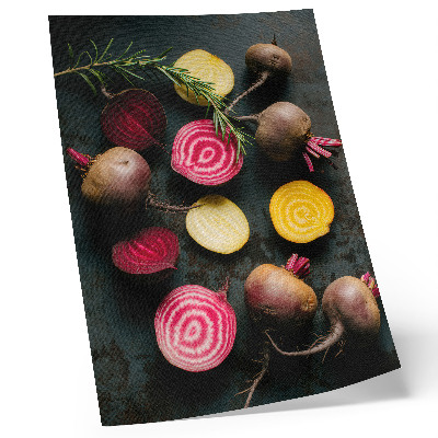 Poster Rote Bete und Rosmarin – natürliche warme Farbtöne