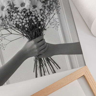 Kunstdruck leinwand Zarte Blumen, Minimalismus, Eleganz, Subtilität