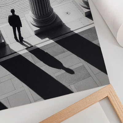 Poster Schatten von Säulen in minimalistischer Architektur