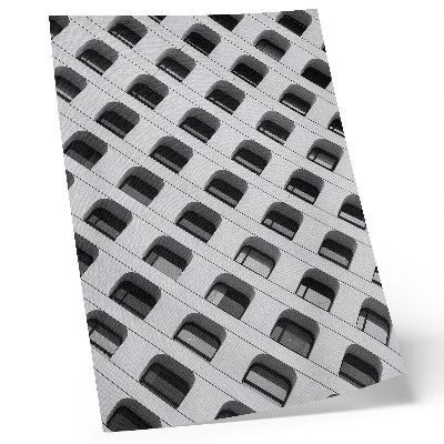 Poster Eine minimalistische Fassade voller sich wiederholender Formen