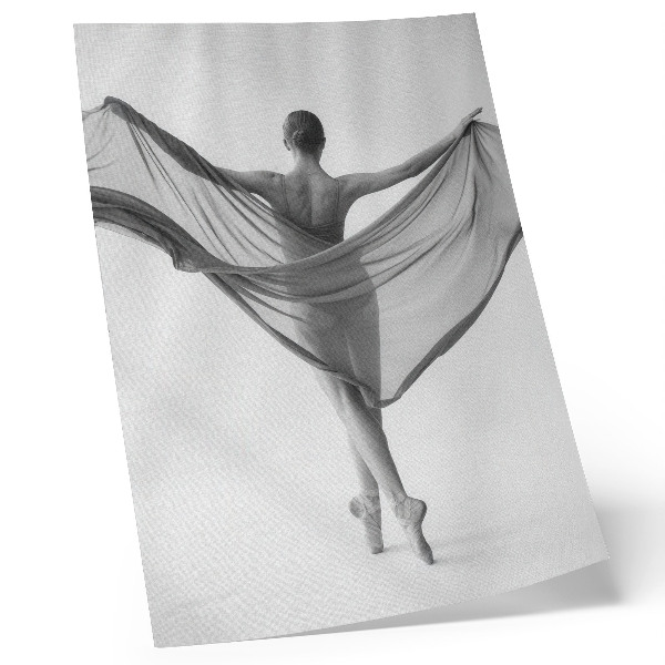 Wandposter Eleganz und Raffinesse des Tanzes in Schwarz-Weiß