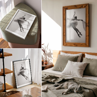 Poster Eine Ballerina in anmutiger und leichter Bewegung