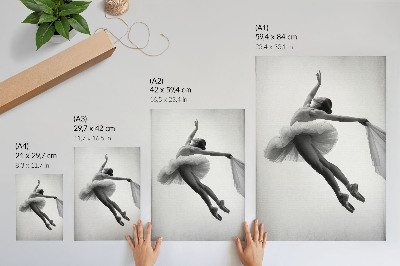 Poster Eine Ballerina in anmutiger und leichter Bewegung