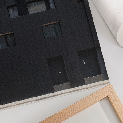 Kunstdruck leinwand Minimalistische Fassade, geometrische Formen, Harmonie