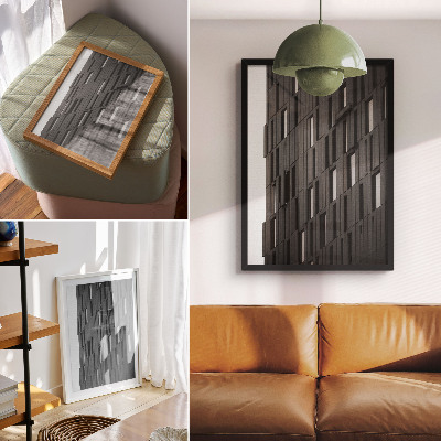 Poster Geometrische Graphitformen in modernem Stil