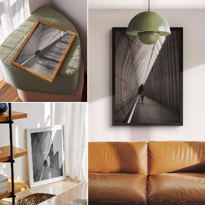 Kunstdruck leinwand Minimalistische Tunnelschattenlinienperspektive