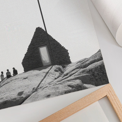 Kunstdruck leinwand Reine Geometrie, Schlichtheit, Schwarz-Weiß, Minimalismus