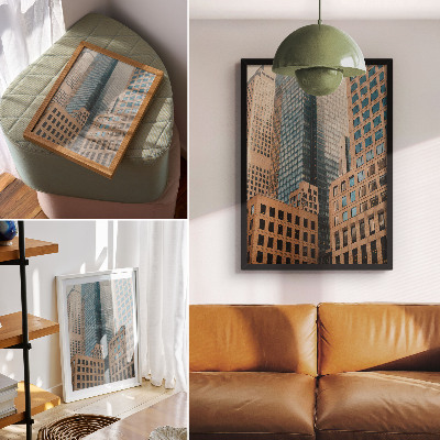 Poster Moderne Wolkenkratzer geometrische Formen Eleganz