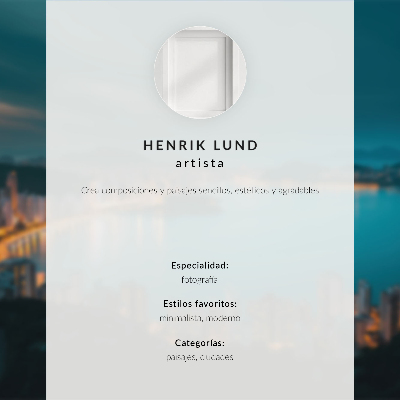 Wandposter Moderne Stadtlandschaft mit Bergen