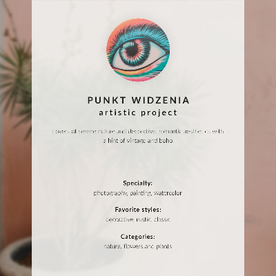 Wandposter Grüne Pflanze vor dem Hintergrund einer pfirsichfarbenen Wand