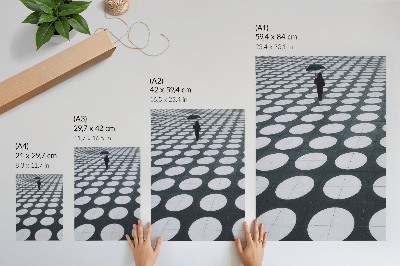 Poster Geometrische Muster, Schwarz-Weiß-Kontrast