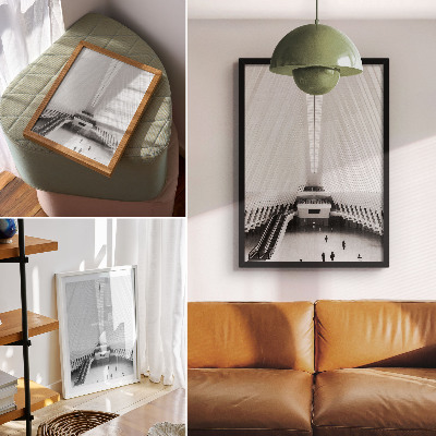 Kunstdruck leinwand Modernes Interieur mit dynamischen Linien und minimalistischer Komposition