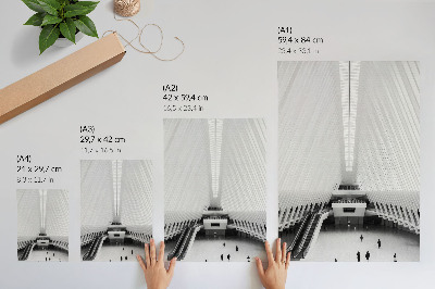 Kunstdruck leinwand Modernes Interieur mit dynamischen Linien und minimalistischer Komposition