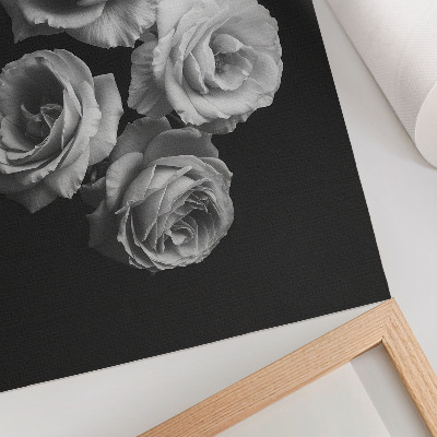 Kunstdruck leinwand Schwarz-weiße Rosen – Minimalismus, klassische Eleganz