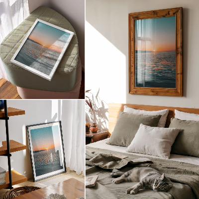 Poster Sonnenuntergang über dem Wasser, eine überaus harmonische Landschaft