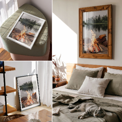 Wandposter Lagerfeuersee, Waldsteine, Erholung, Natur