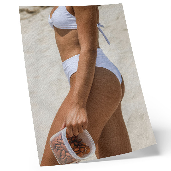 Wandposter Sommerliche Strandszene, leuchtende Farben, Natürlichkeit.