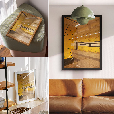 Poster Helle, dynamische Muster, futuristischer, harmonischer Raum