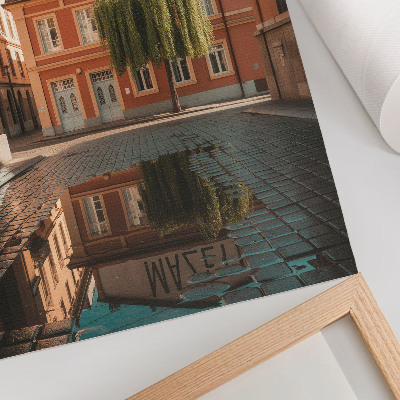 Wandposter Warme Farben spiegeln sich in der urbanen Architektur wider