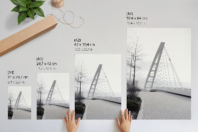 Poster Minimalistische moderne Brückenkonstruktion