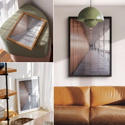 Kunstdruck leinwand Moderne Korridorlichtsymmetrie