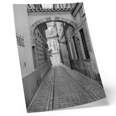 Poster Die schwarz-weiße Architektur einer nostalgischen Straße
