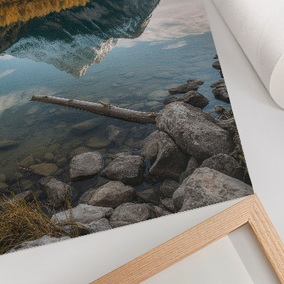 Poster Berge, See, Bäume, Spiegelung, Ruhe, Natur