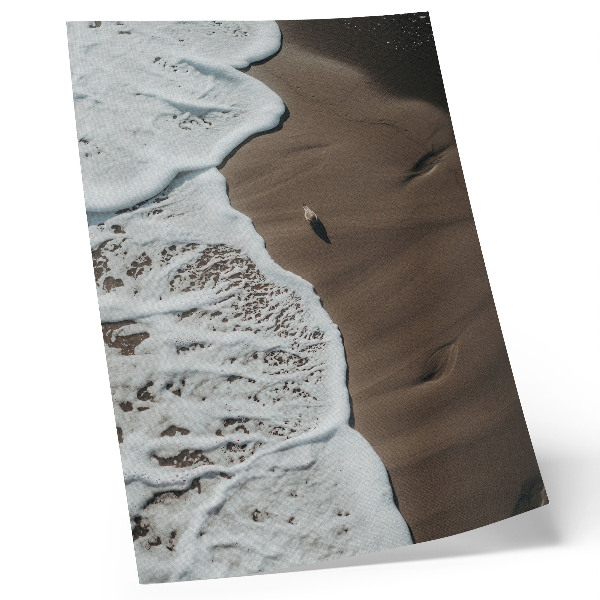 Kunstdruck leinwand Entspannender Strand, Sand, Möwenwellen