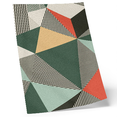 Kunstdruck leinwand Verschiedene Dreiecke und Streifen in kräftigen Farben