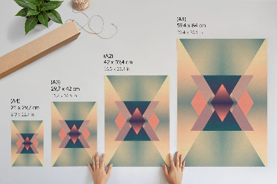 Wandposter Geometrische Formen, Pastellfarben, Eleganz