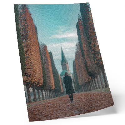 Poster Die Gasse, die zur historischen Kirche führt