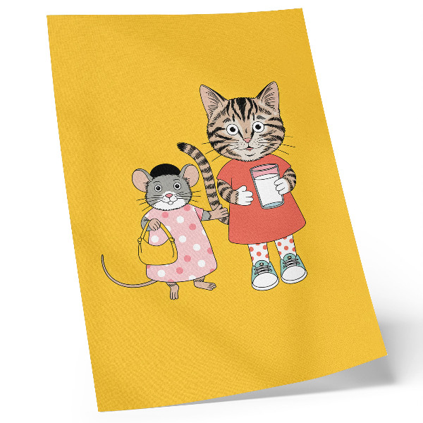 Wandposter Farbset „Katze und Maus“ und Märchenfiguren
