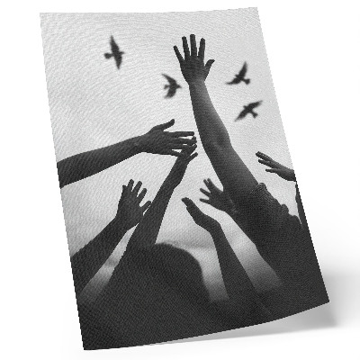 Wandposter Hände hoch, minimalistischer Stil