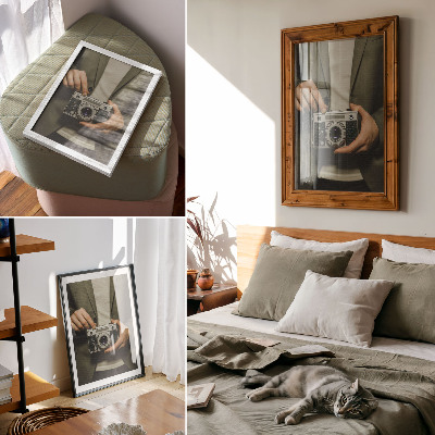 Kunstdruck leinwand Elegante Retro-Kamerahände im Retro-Stil