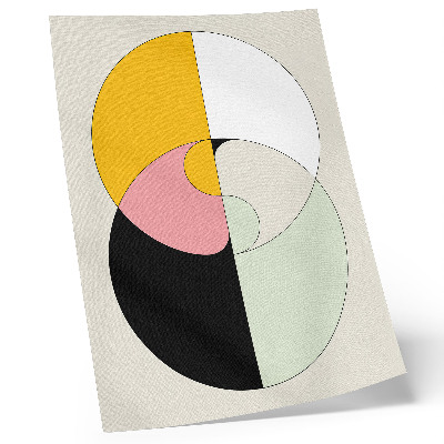 Kunstdruck leinwand Geometrische Kreise, kontrastierende Farben, minimalistischer Stil
