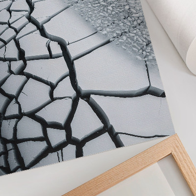 Wandposter Eisige Risslinien, harmonische Winterschönheit