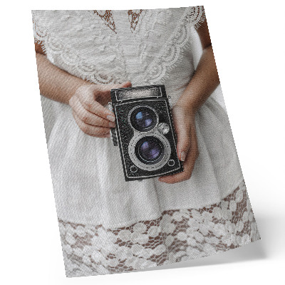 Wandposter Kamera-Spitzenkleid Zartheit Nostalgie