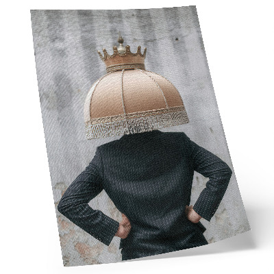Kunstdruck leinwand Ein edler Lampenschirm, ein eleganter Anzug, ein Kontrast der Texturen