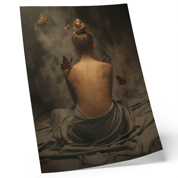 Kunstdruck leinwand Schmetterlinge verleihen zarten Akzenten Eleganz und Frieden