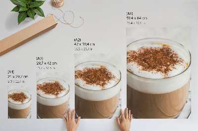 Kunstdruck leinwand Kaffee mit Schaum, warme Farben, Harmonie