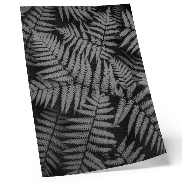 Kunstdruck leinwand Sinnlicher Farn in Schwarz-Weiß, Symmetrie und Eleganz