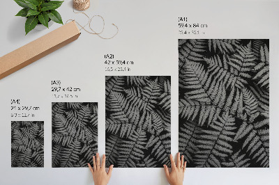 Kunstdruck leinwand Sinnlicher Farn in Schwarz-Weiß, Symmetrie und Eleganz