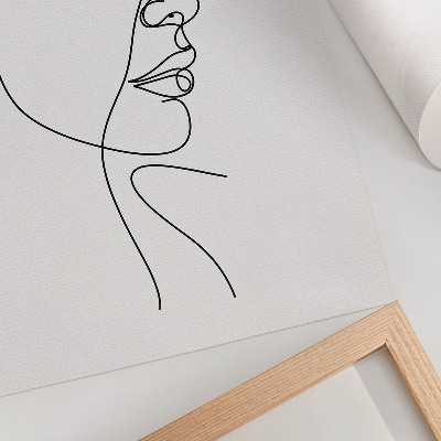 Kunstdruck leinwand Minimalistische Gesichtszeichnung ohne unnötige Details